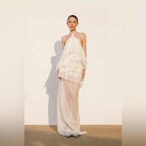 DATT OFFICIAL Sanrose ruffle gown NWT